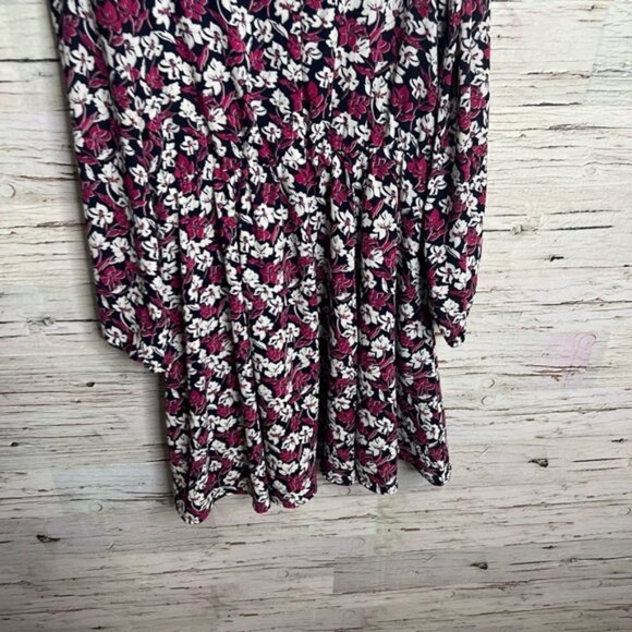 Banana  republic white pink cold shoulder long sleeve dress size 4 - Picture 2 of 9